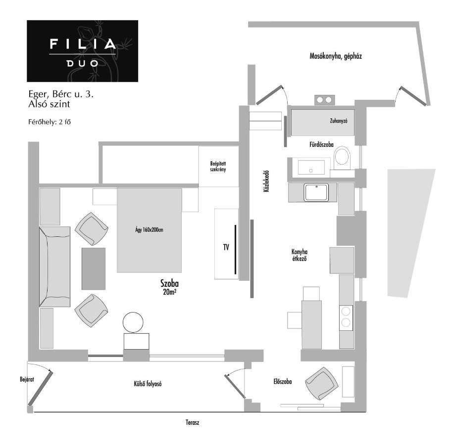 Filia Apartman Eger Esterno foto
