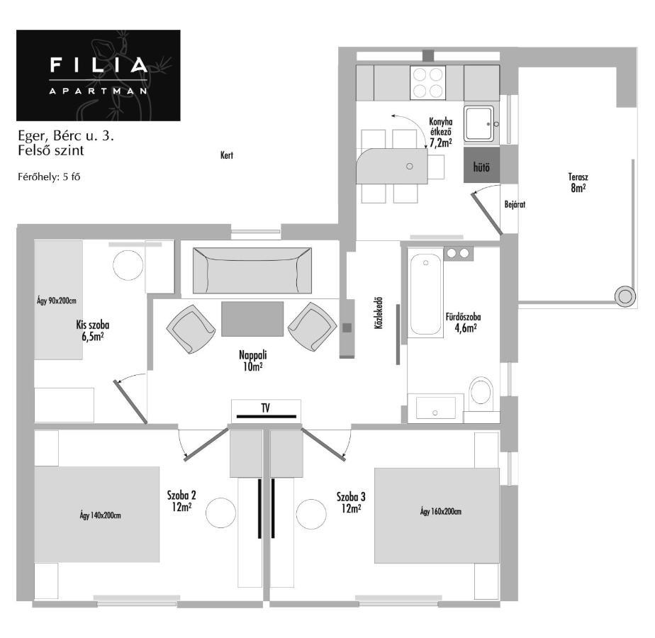 Filia Apartman Eger Esterno foto